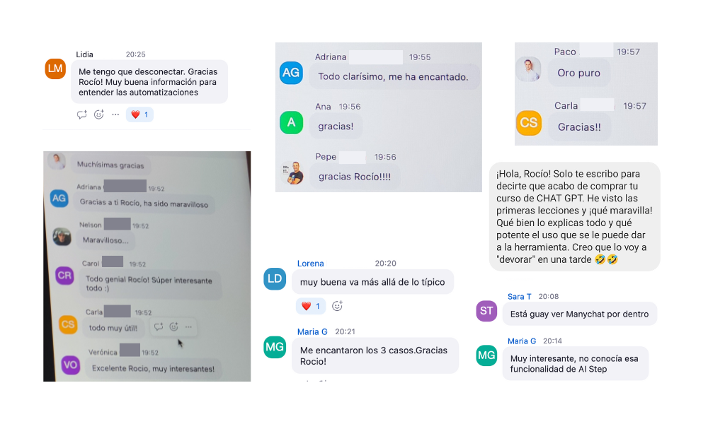 Testimonios y opiniones sobre Rocío Bonachera