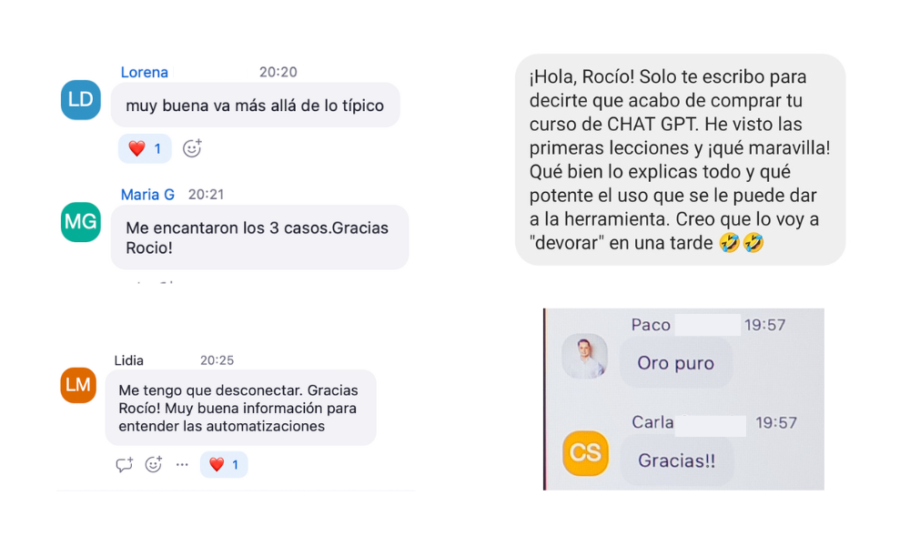 Testimonios y opiniones sobre Rocío Bonachera